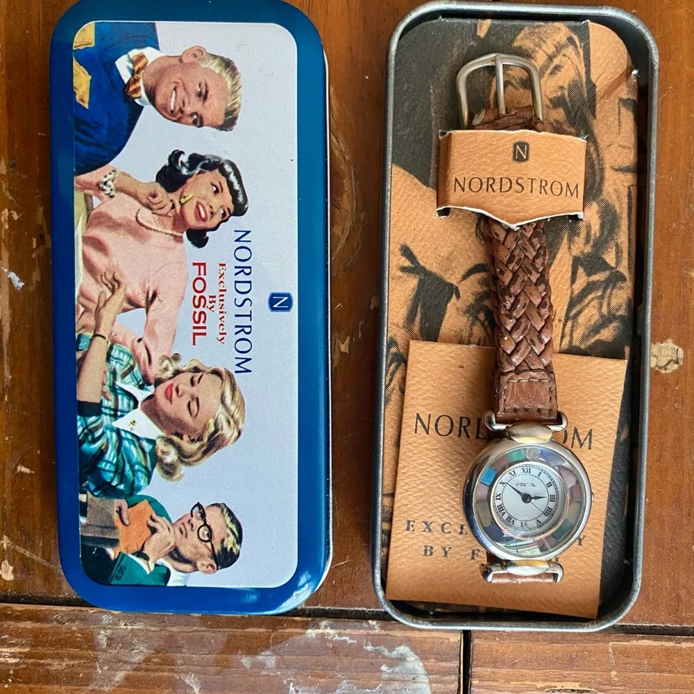 1995 MULTI COLOR STONE FOSSIL WATCH ES-8585